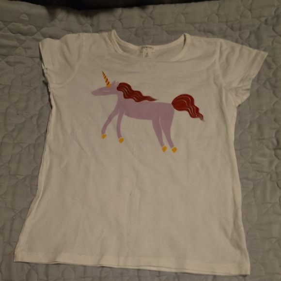 Crewcuts Other - Crewcuts White T-Shirt with Purple Unicorn